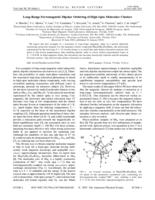 Long-range ferromagnetic dipolar ordering of high-spin molecular clusters