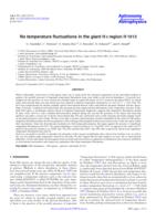 No temperature fluctuations in the giant H II region H 1013