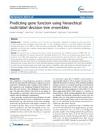 Predicting gene function using hierarchical multi-label decision tree ensembles