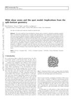 Wide shear zones and the spot  model: Implications from the split-bottom geometry