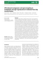 ZFN-induced mutagenesis and gene-targeting in Arabidopsis through Agrobacterium-mediated floral dip transformation.