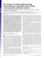 Zinc chlorins for artificial light-harvesting self-assemble into antiparallel stacks forming a microcrystalline solid-state material