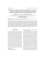 The Influence of People's Practices and Beliefs on Conservation: A Case Study on Human-Carnivore Relationships from the Multiple Use Buffer Zone of the Panna Tiger Reserve, India