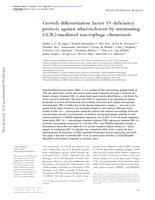 Growth differentiation factor 15 deficiency protects against atherosclerosis by attenuating CCR2-mediated macrophage chemotaxis