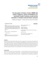 The description of friction of silicon MEMS with surface roughness: virtues and limitations of a stochastic Prandtl-Tomlinson model and the simulation of vibration-induced friction reduction