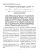 Transcriptomic insights into the physiology of Aspergillus niger approaching a specific growth rate of zero