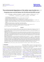 The environmental dependence of the stellar mass function at z ~ 1. Comparing cluster and field between the GCLASS and UltraVISTA surveys