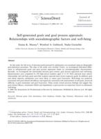 Self-generated goals and goal process appraisals: Relationships with sociodemographic factors and well-being.