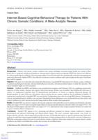 A meta-analytic review of internet-based cognitive behavioral therapy for patients with chronic somatic conditions