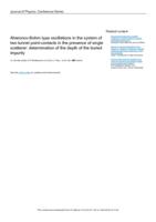 Aharonov-Bohm Type Oscillations in a System of Two Tunnel Point-Contacts in the Presence of a Single Scatterer: Determination of the Depth of the Buried Impurity