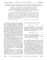 Exponential sensitivity to dephasing of electrical conduction through a quantum dot