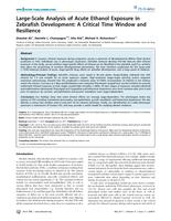 Large-scale analysis of acute ethanol exposure in zebrafish development: a critical time window and resilience