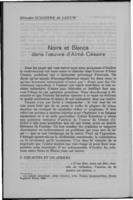 Noirs et Blancs dans l'oeuvre d'Aimé Césaire