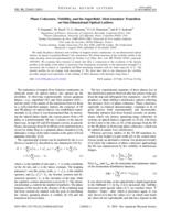 Phase coherence, visibility, and the superfluid-mott-insulator transition on one-dimensional optical lattices