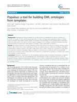 Populous: a tool for building OWL ontologies from templates