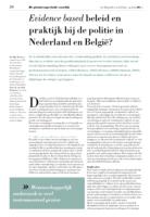 Evidence-based beleid en praktijk bij de politie in België en Nederland