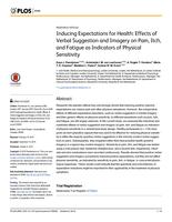 Inducing expectations for health: Effects of verbal suggestion and imagery on pain, itch, and fatigue as indicators of physical sensitivity