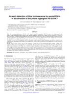 An early detection of blue luminescence by neutral PAHs in the direction of the yellow hypergiant HR 5171A?