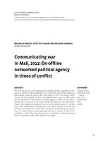Communicating war in Mali, 2012: On-offline networked political agency in times of conflict