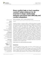 Does conflict help or hurt cognitive control? Initial evidence for an inverted u-shape relationship between perceived task difficulty and conflict adaptation