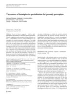 The nature of hemispheric specialization for prosody perception