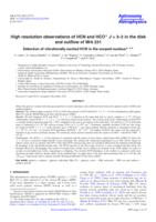 High resolution observations of HCN and HCO^+J = 3-2 in the disk and outflow of Mrk 231. Detection of vibrationally excited HCN in the warped nucleus