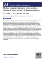 Marked elevation of plasma chitotriosidase activity. A novel hallmark of Gaucher disease.