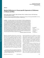 Marked differences in tissue-specific expression of chitinases in mouse and man