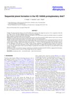 Sequential planet formation in the HD 100546 protoplanetary disk?