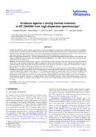 Evidence against a strong thermal inversion in HD 209458b from high-dispersion spectroscopy