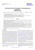 Far-infrared CO and H_2O emission in intermediate-mass protostars