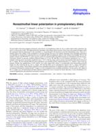 Nonazimuthal linear polarization in protoplanetary disks