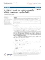 A criterion to rule out torsion groups for elliptic curves over number fields