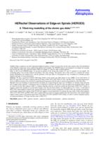 HERschel Observations of Edge-on Spirals (HEROES). II. Tilted-ring modelling of the atomic gas disks