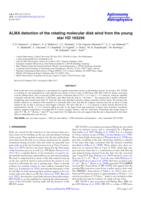 ALMA detection of the rotating molecular disk wind from the young star HD 163296