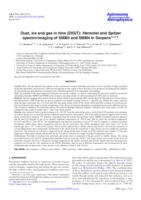 Dust, ice and gas in time (DIGIT): Herschel and Spitzer spectro-imaging of SMM3 and SMM4 in Serpens