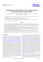 Controlling the emission profile of an H_2 discharge lamp to simulate interstellar radiation fields