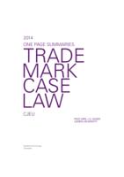 Trade mark case law CJEU