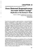 Does maternal responsiveness increase infant crying? Replication of the Baltimore study