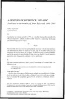 A Century of Inference: 1837-1936
