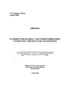 Mundo Precolonial y sus Transformaciones a partir del Contacto con los Europeos. Part of: XV. Congreso AHILA ‘Crisis y Problemas en el Mundo Atlántico'