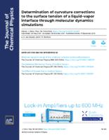 Determination of curvature corrections to the surface tension of a liquid-vapor interface through molecular dynamics simulations