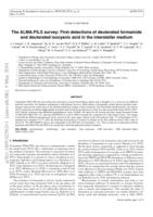 The ALMA-PILS survey: First detections of deuterated formamide and deuterated isocyanic acid in the interstellar medium