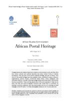 African Postal Heritage : Tanzania 1885-1920s : part I : German East Africa, 1885-1914