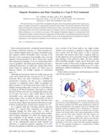 Magnetic breakdown and Klein tunneling in a type-II Weyl semimetal