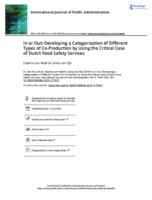 In or Out: Developing a Categorization of Different Types of Co-Production by Using the Critical Case of Dutch Food Safety Services