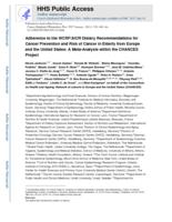 Adherence to the WCRF/AICR Dietary Recommendations for Cancer Prevention and Risk of Cancer in Elderly from Europe and the United States: A Meta-Analysis within the CHANCES Project