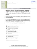 Effects of social-cognitive processing demands and structural importance on narrative recall: Differences between children, adolescents, and adults