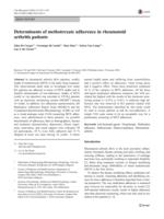 Determinants of methotrexate adherence in rheumatoid arthritis patients