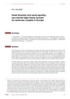 Great diversity and some equality: non-marital legal family formats for same-sex couples in Europe